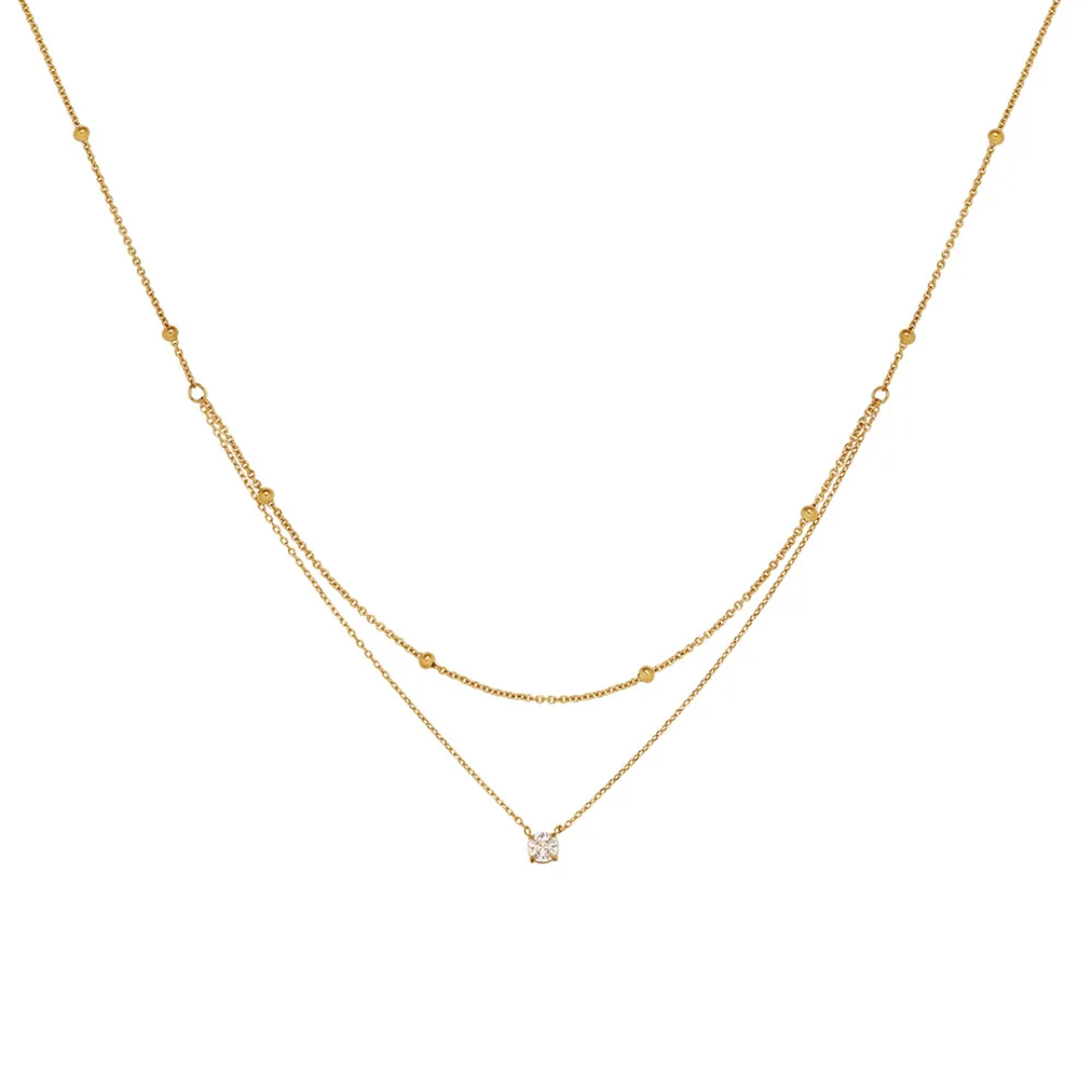 Single Gem - 2 Layers Necklace