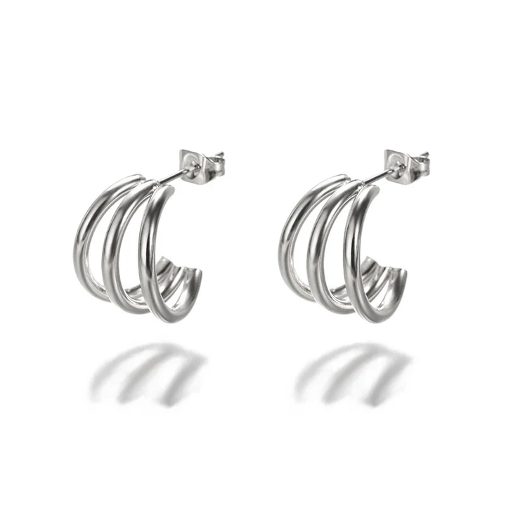 Amalfi Triple Hoops (Silver)