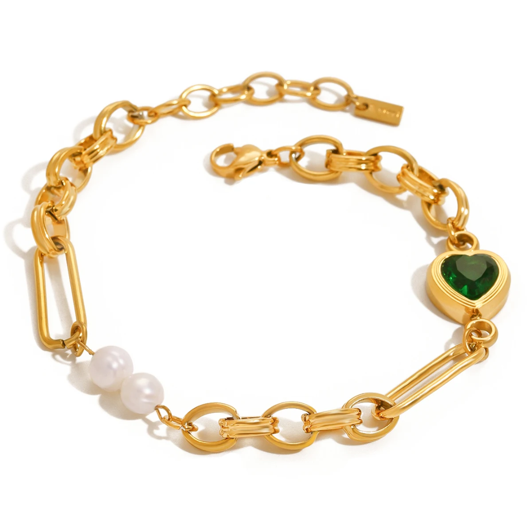 Seattle Emerald Heart Bracelet