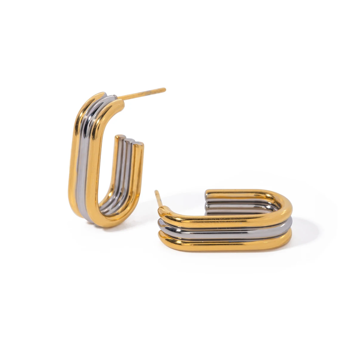 Positano Oval Hoops (Gold &amp; Silver)