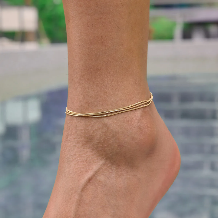 Santorini Layered Anklet
