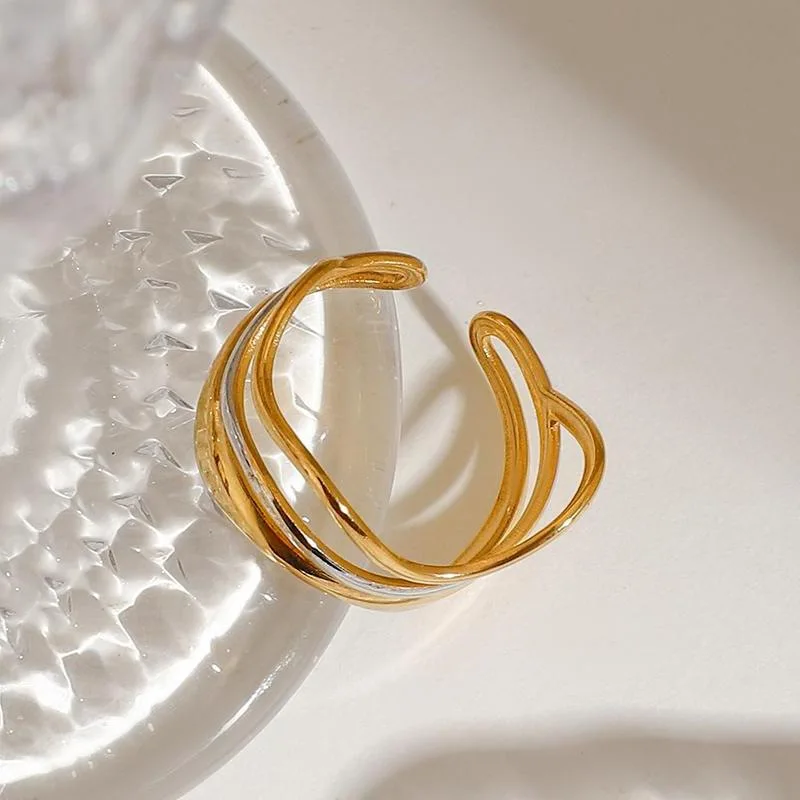 Byblos Waves Ring (Gold &amp; Silver)