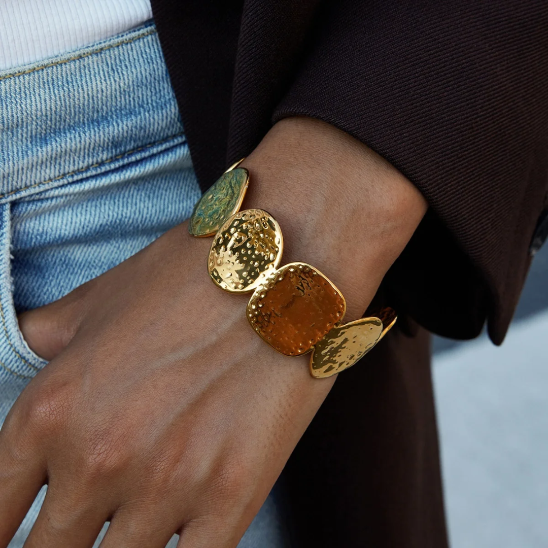 Petra Hammered Bangle