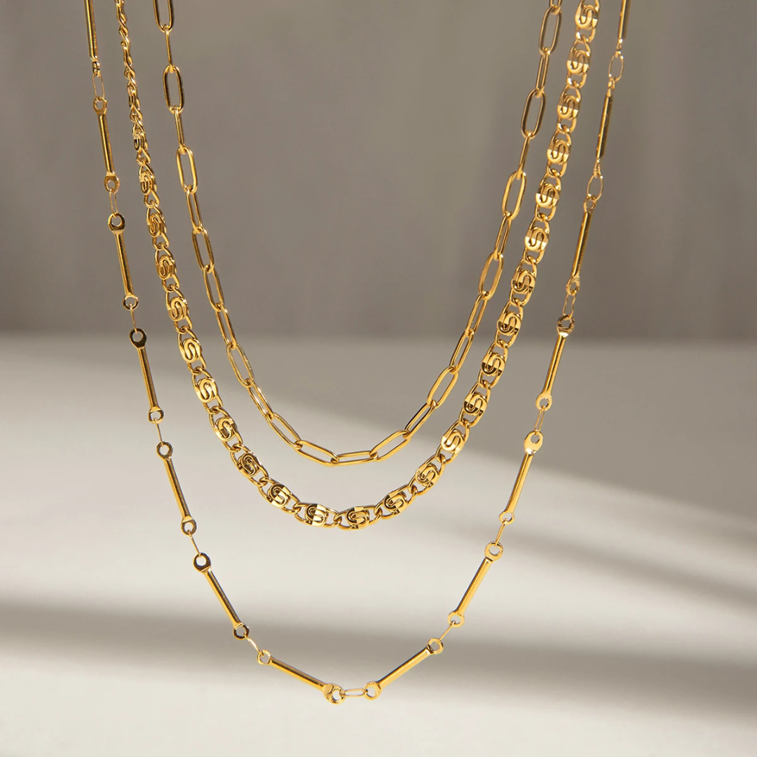 Vintage - 3 Layers Necklace