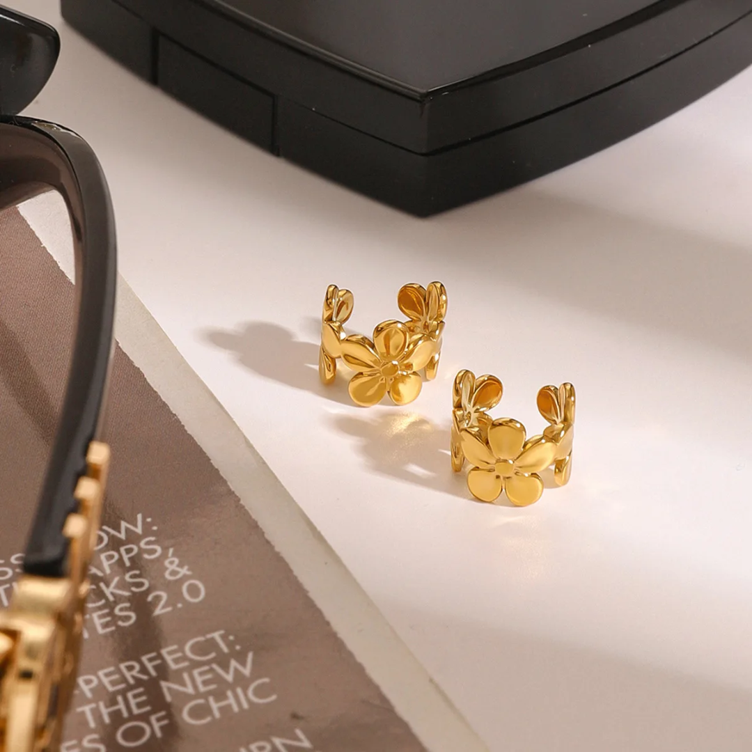 Floral - Ear Cuffs (Set of 2 pcs)