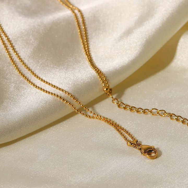 Beaded Charm - 2 Layers Necklace