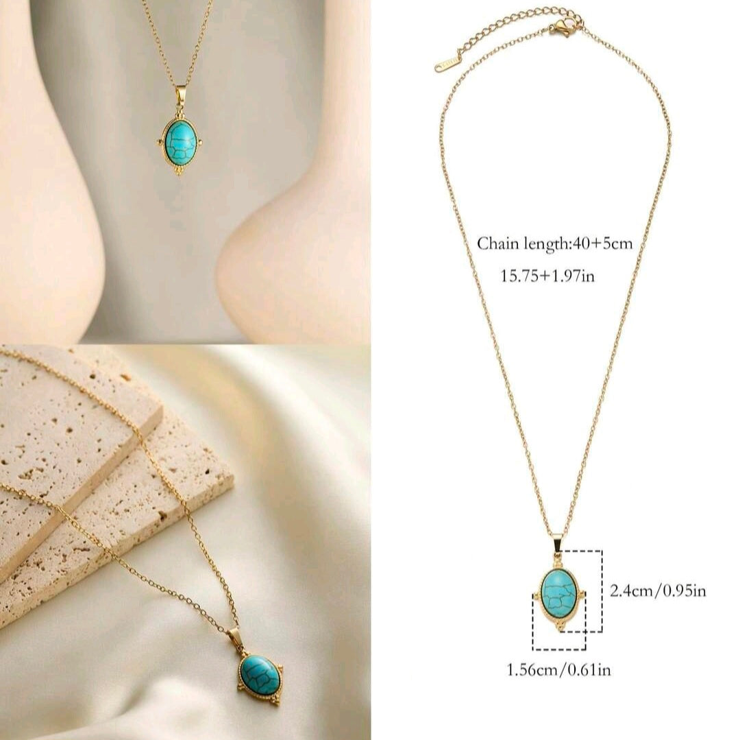 The Blue Oval - Necklace
