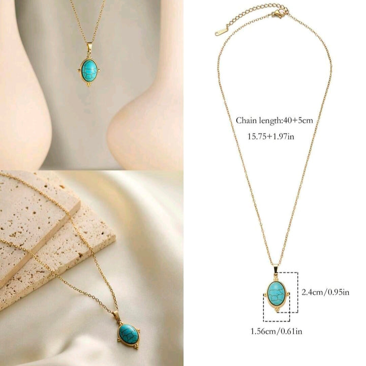 The Blue Oval - Necklace