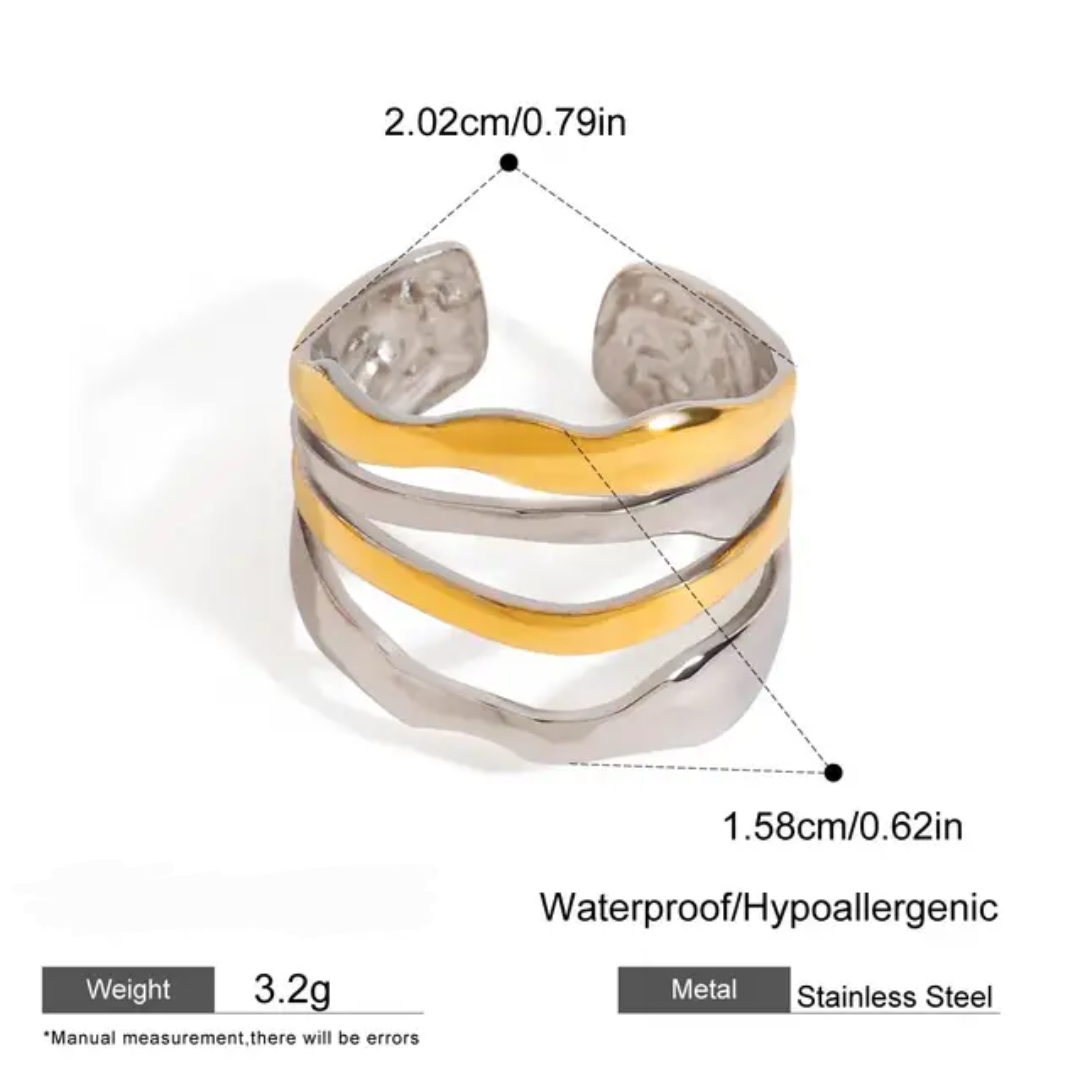 Layered - Gold & Silver Ring