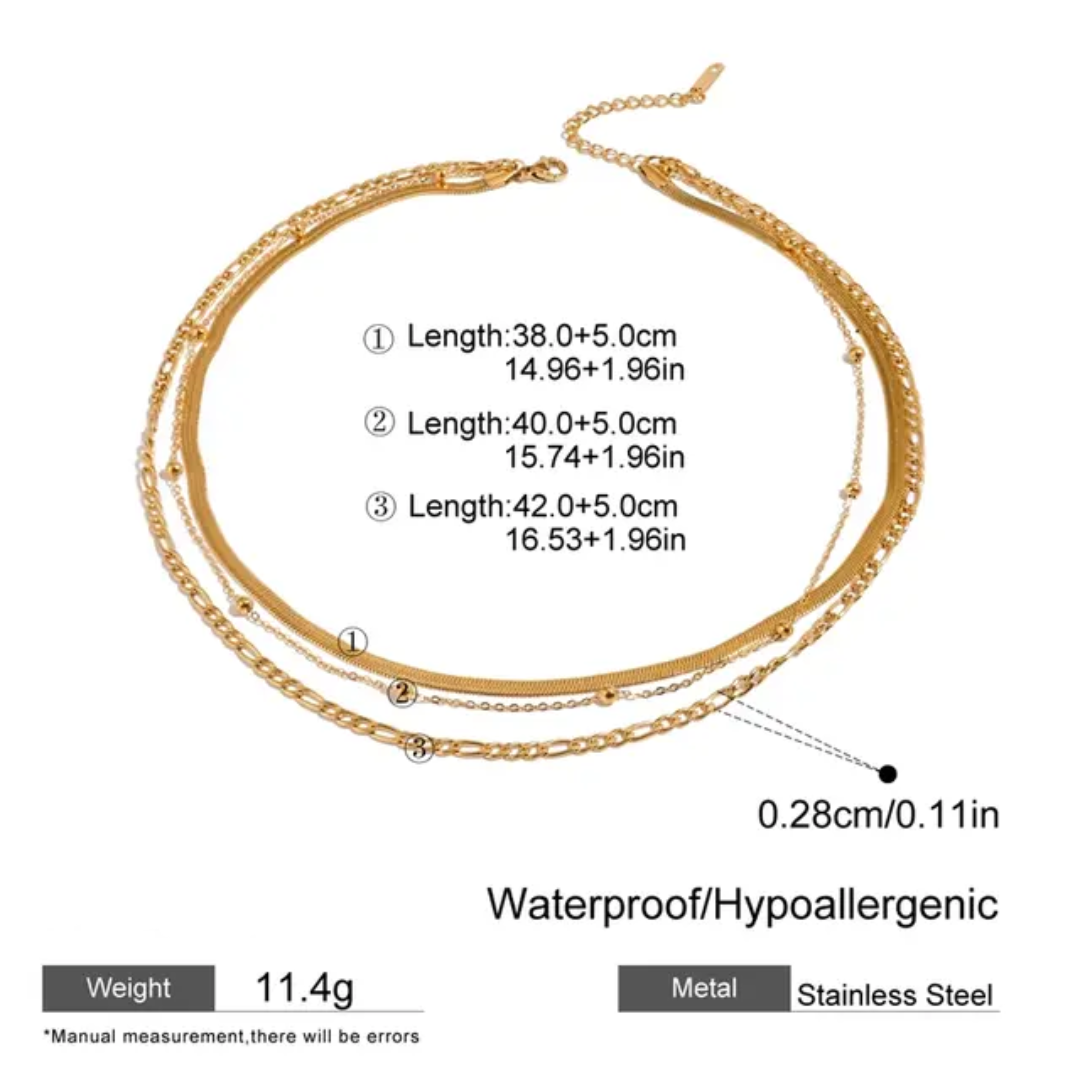 Trio Beads - 3 Layers Necklace