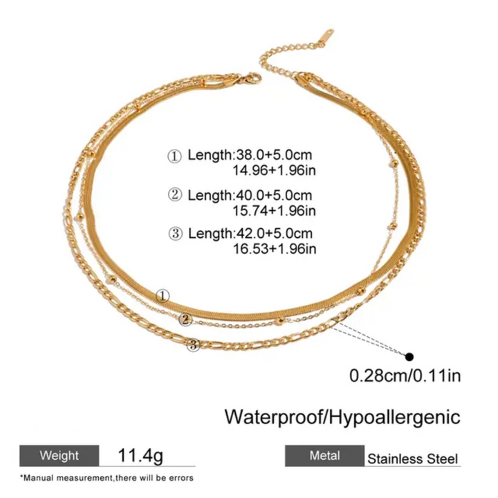 Trio Beads - 3 Layers Necklace