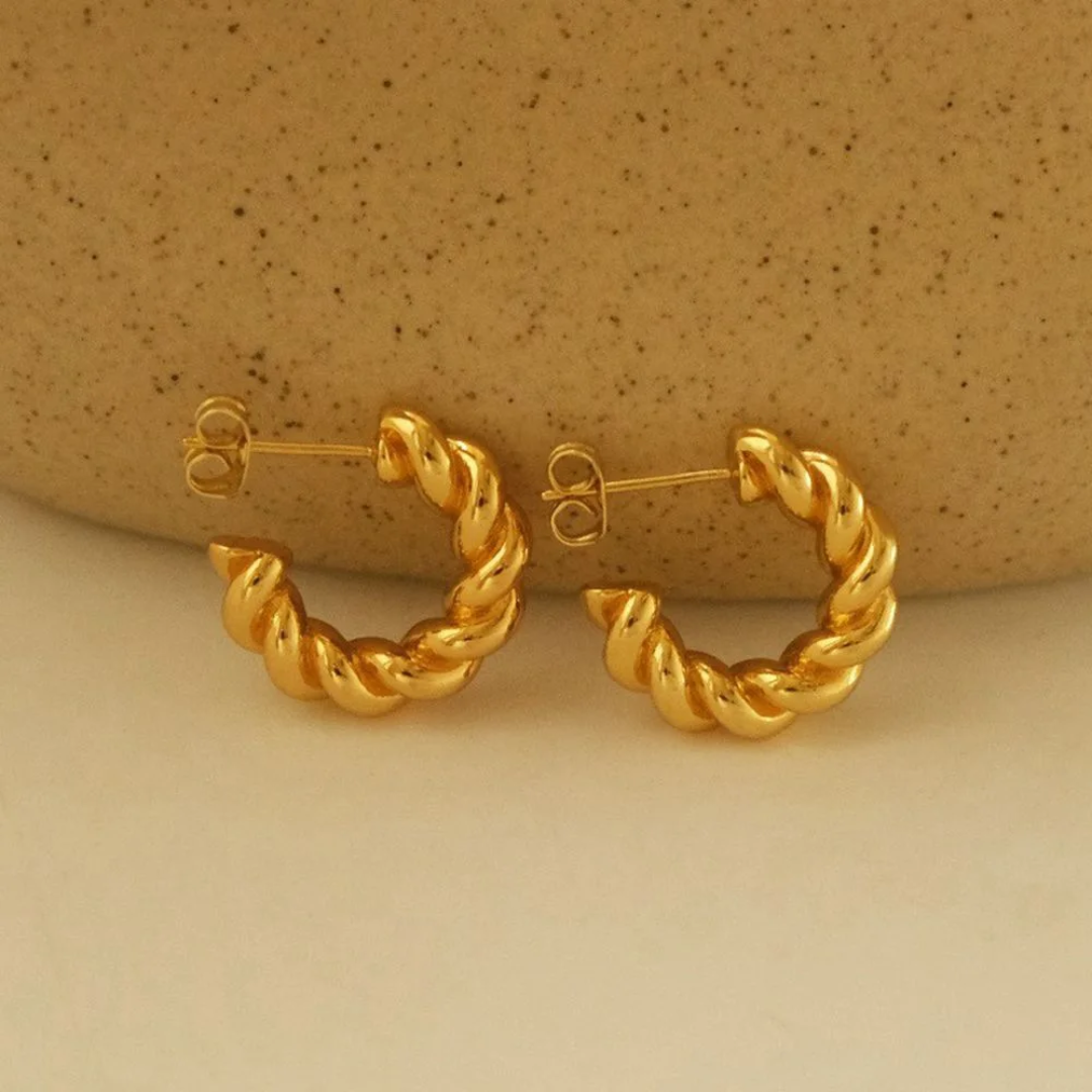 Braided Hoop - Earrings