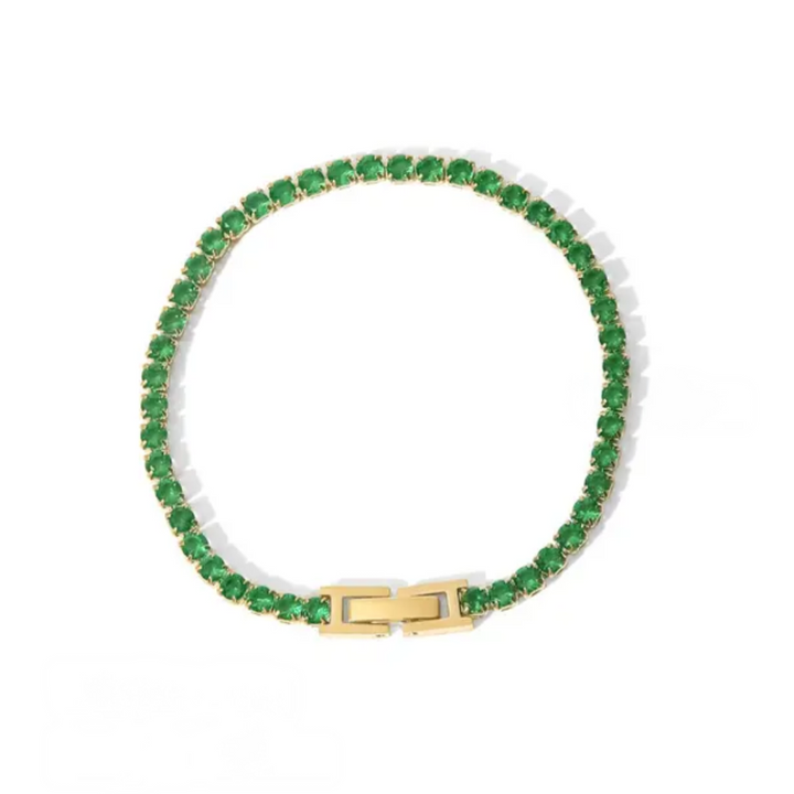Jeddah Tennis Bracelet (Green)
