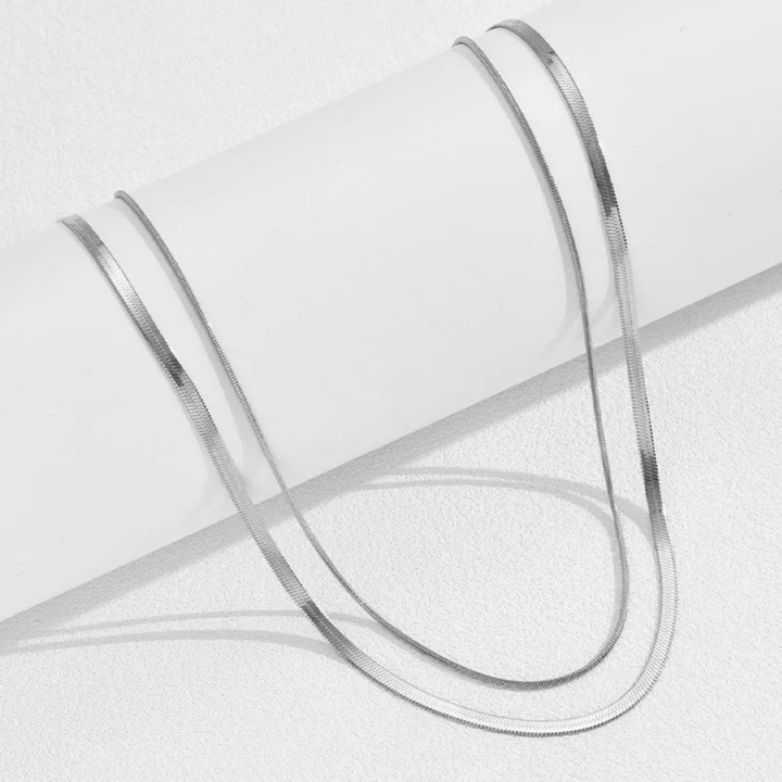 Simplicity - Set of 2 Silver Necklaces
