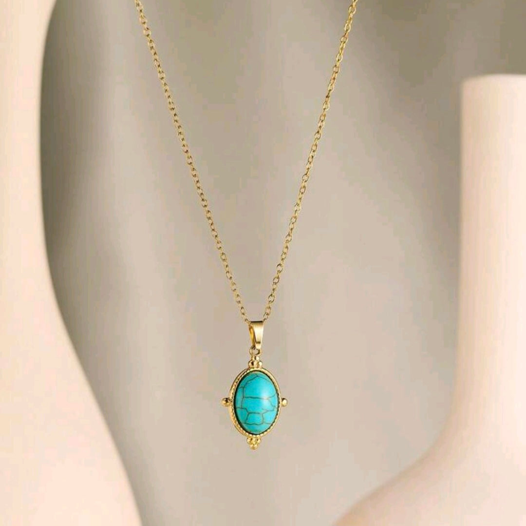The Blue Oval - Necklace