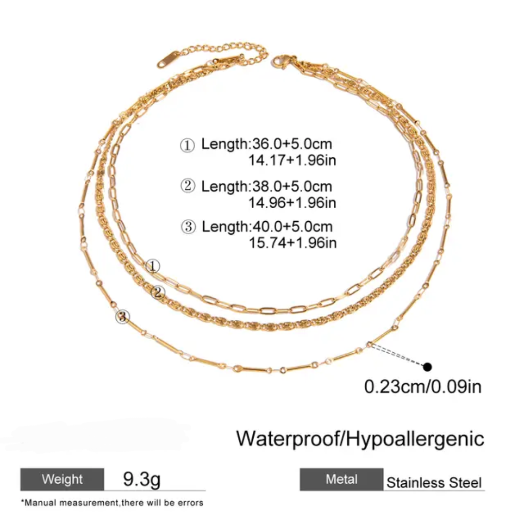 Vintage - 3 Layers Necklace