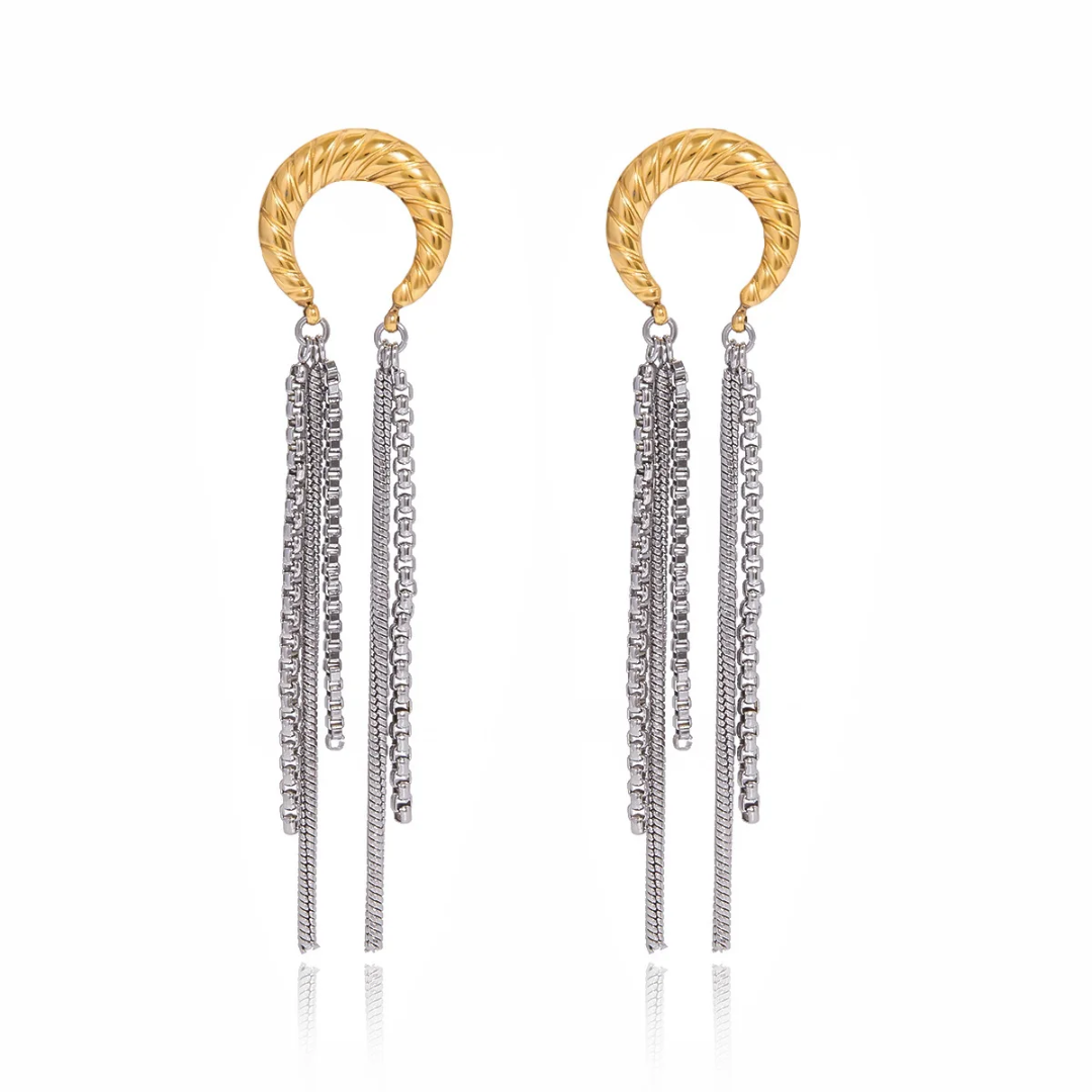 Sidon Tassels Earrings (Gold &amp; Silver)