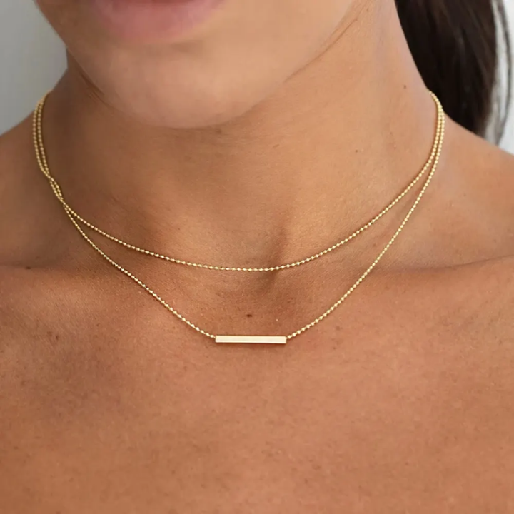 Beaded Charm - 2 Layers Necklace