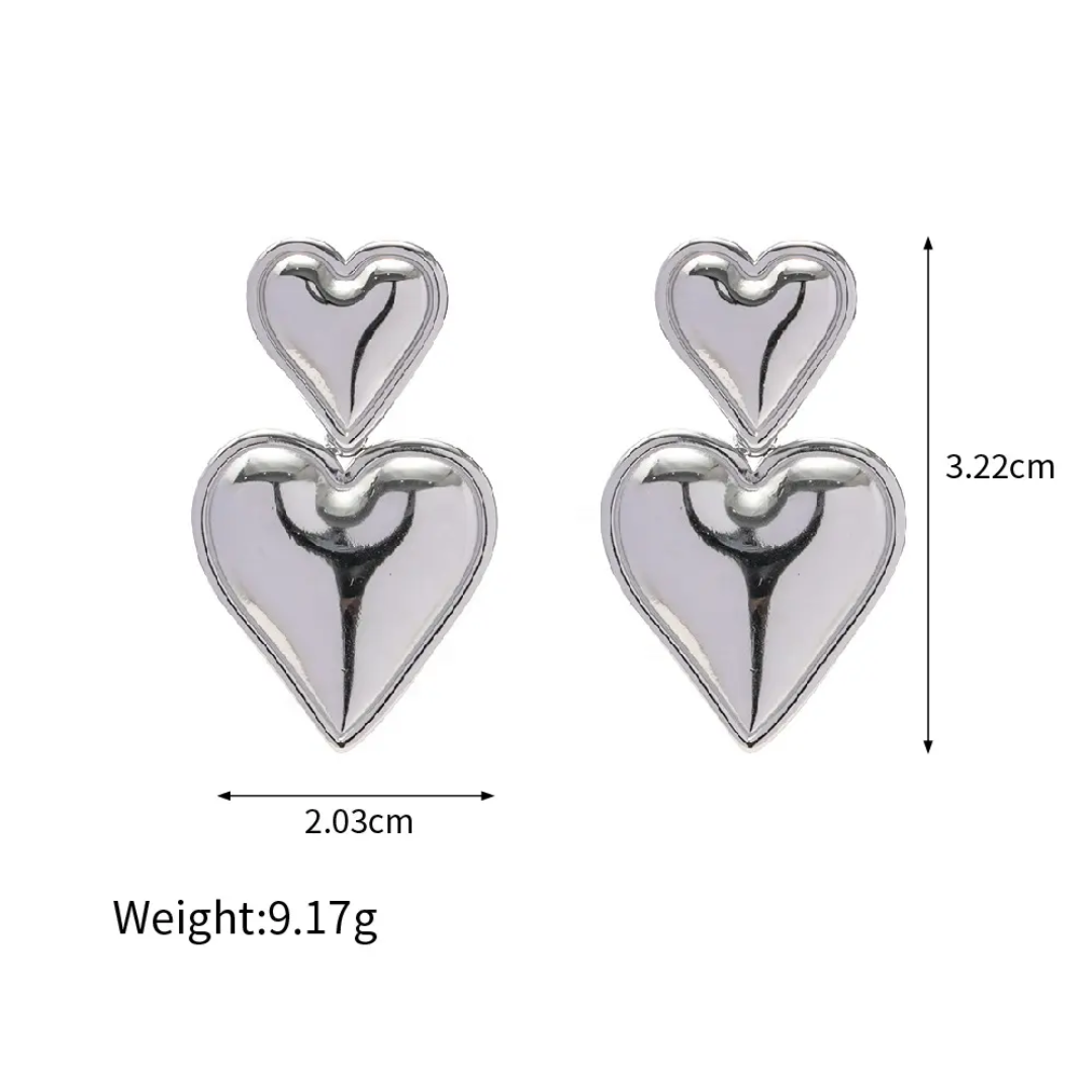 Love Drop - Silver Earrings
