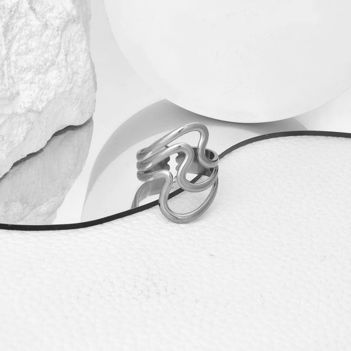 Ibiza Wave Ring (Silver)
