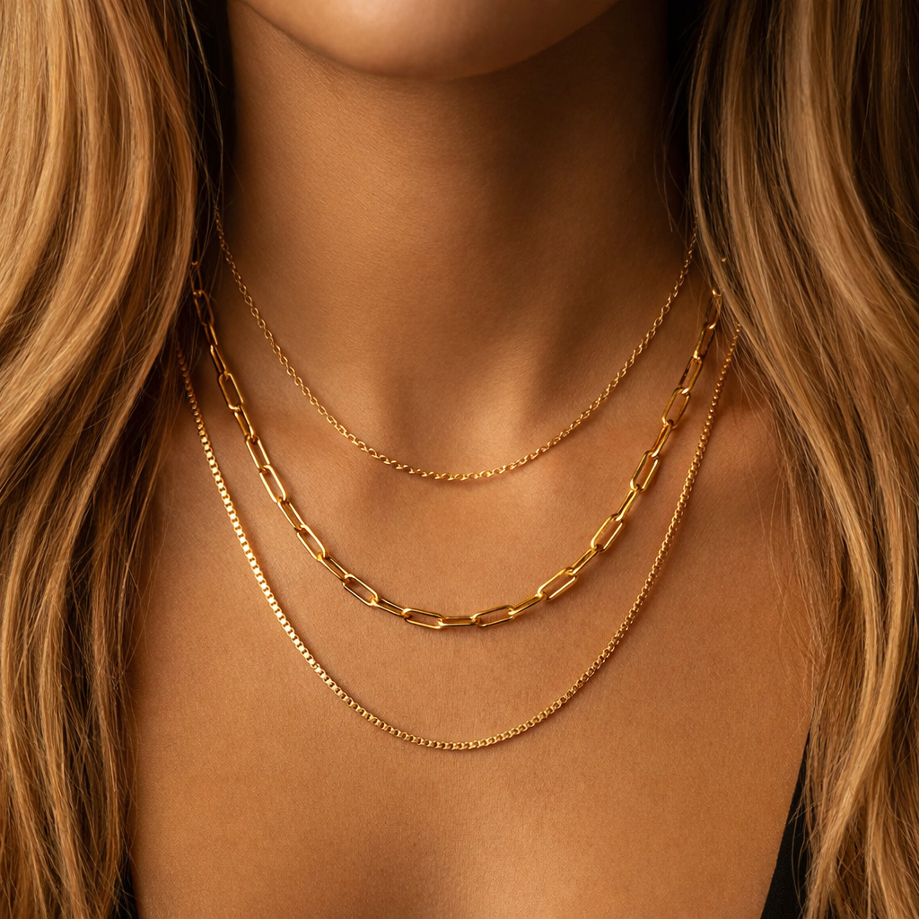 Trinity Gleam - 3 Layers Necklace