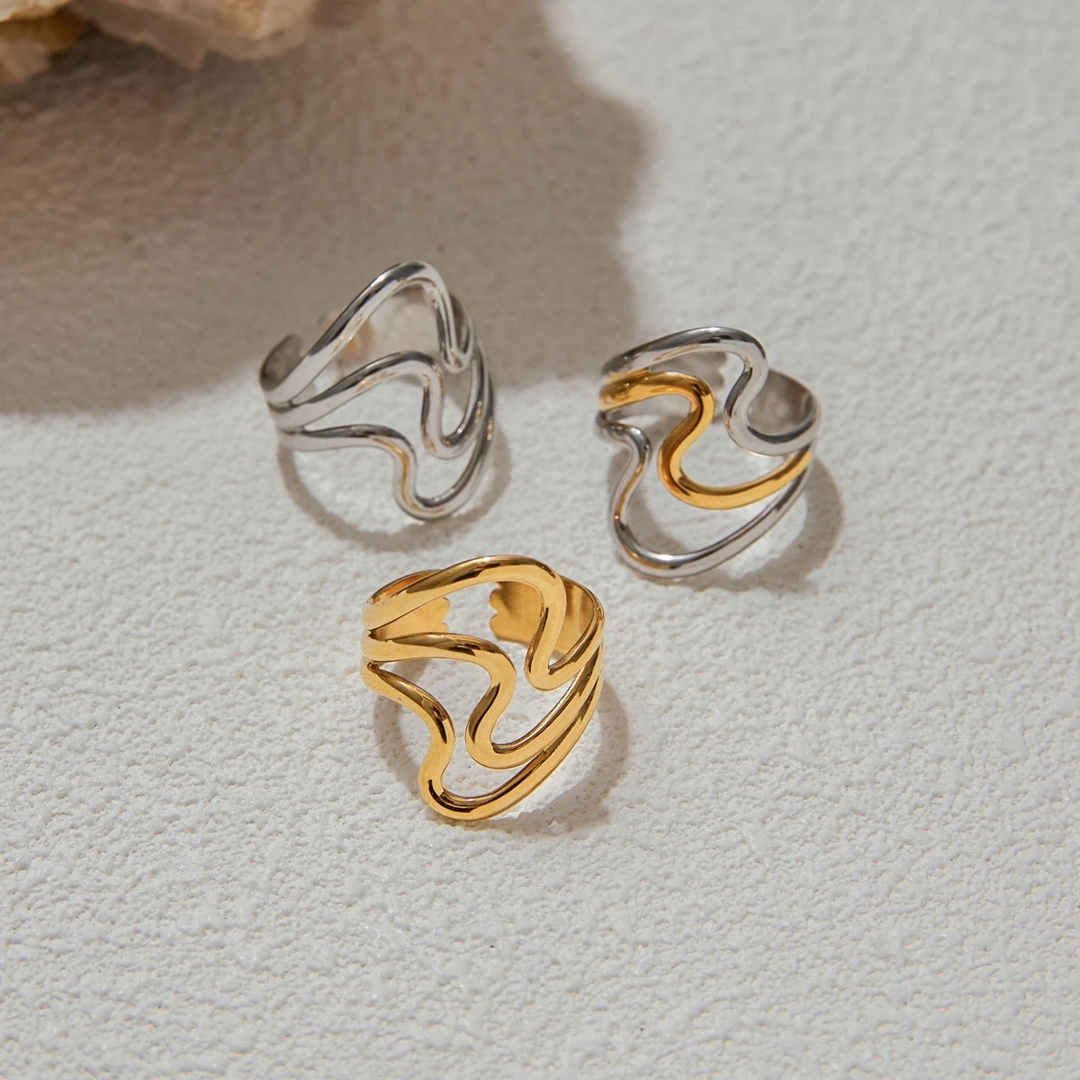 Ibiza Wave Ring (Silver)
