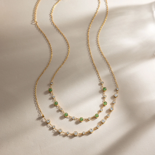 Riviera Crystal Necklace (Green)