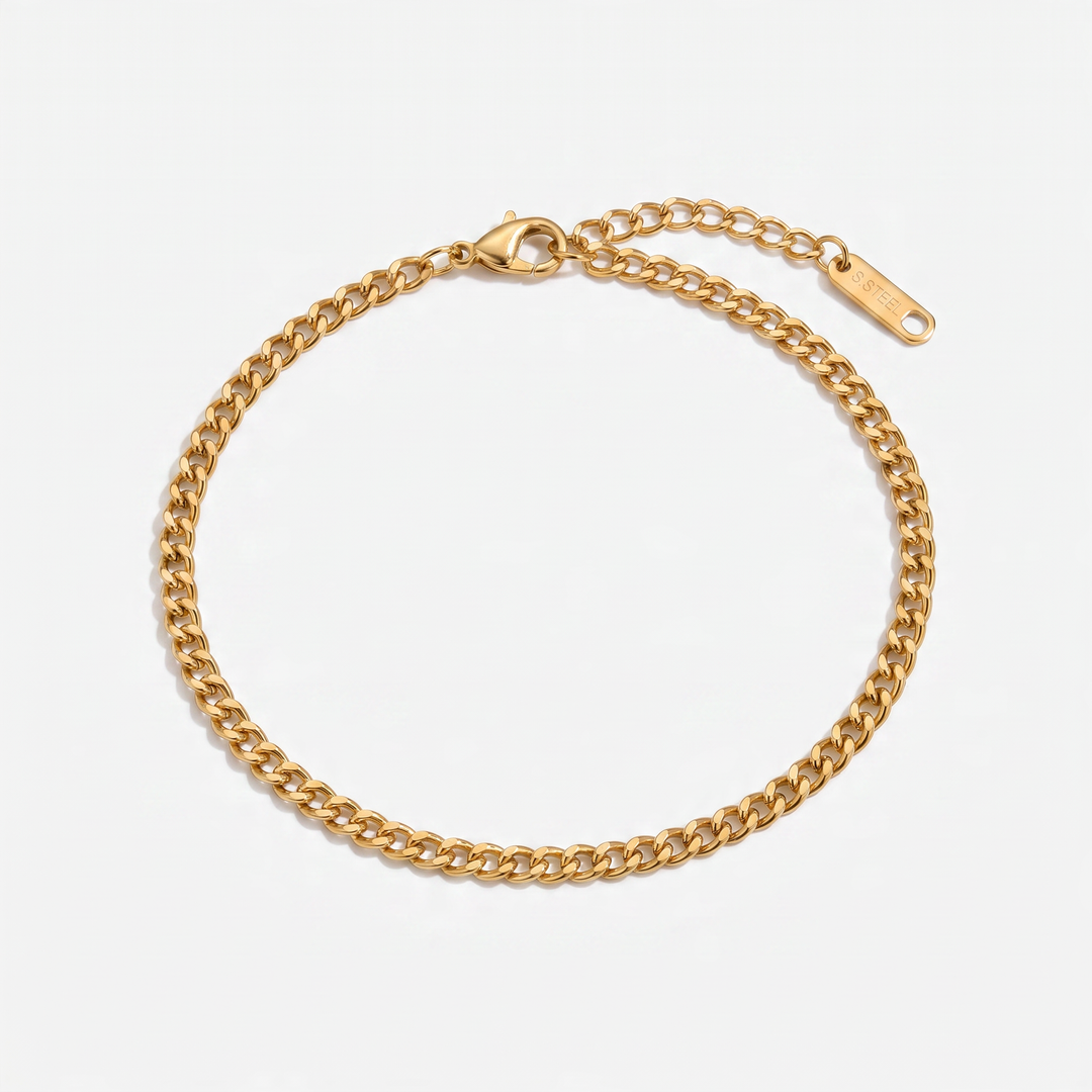 Ibiza Curb Anklet (Gold)