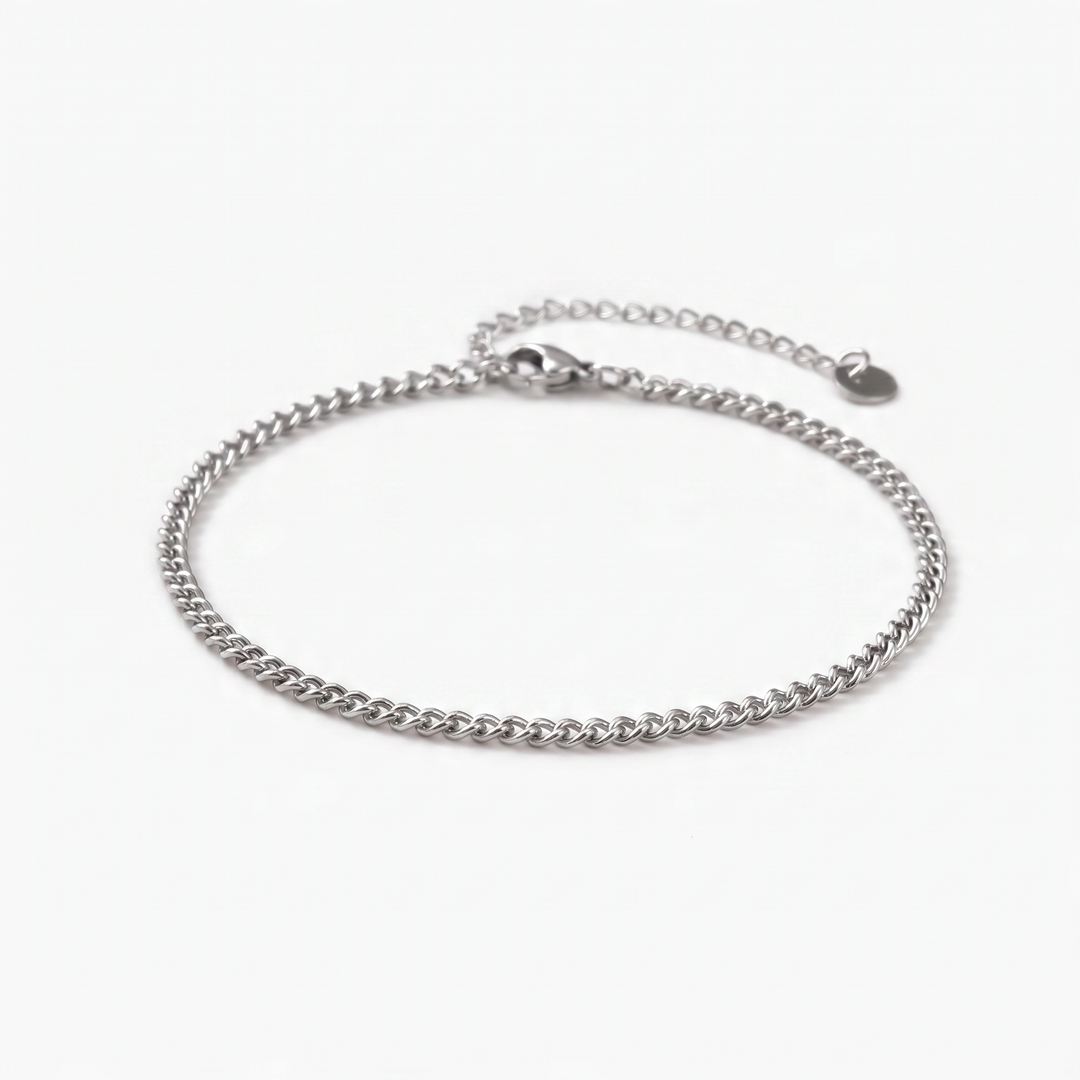 Ibiza Curb Anklet (Silver)