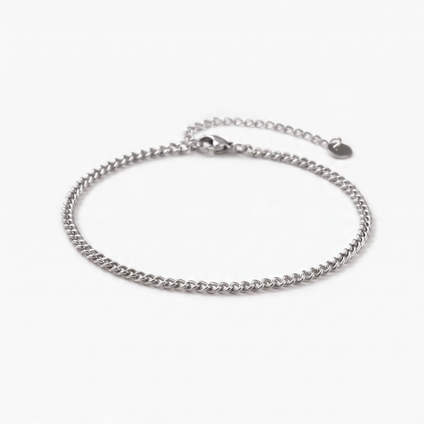 Ibiza Curb Anklet (Silver)