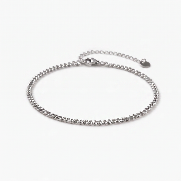 Ibiza Curb Anklet (Silver)